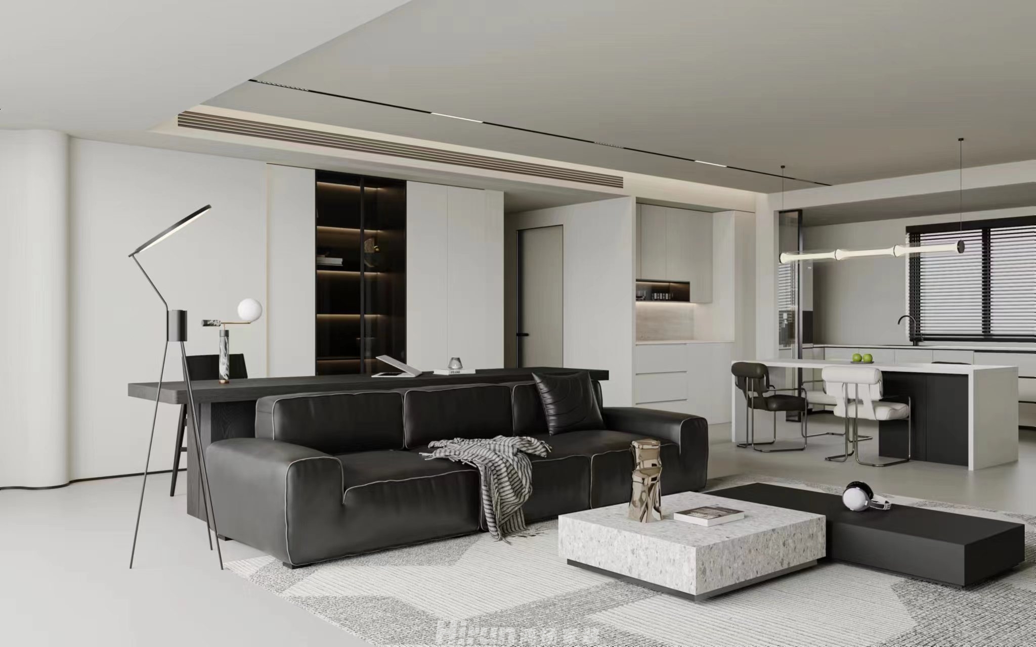 華潤潤樾府170㎡雅致現(xiàn)代四居室 裝修案例效果圖-2