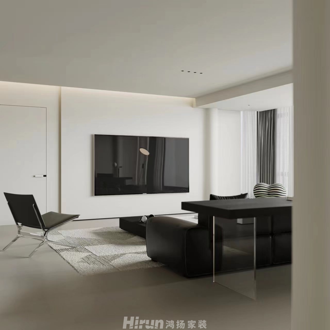 華潤潤樾府170㎡雅致現(xiàn)代四居室 裝修案例效果圖-6