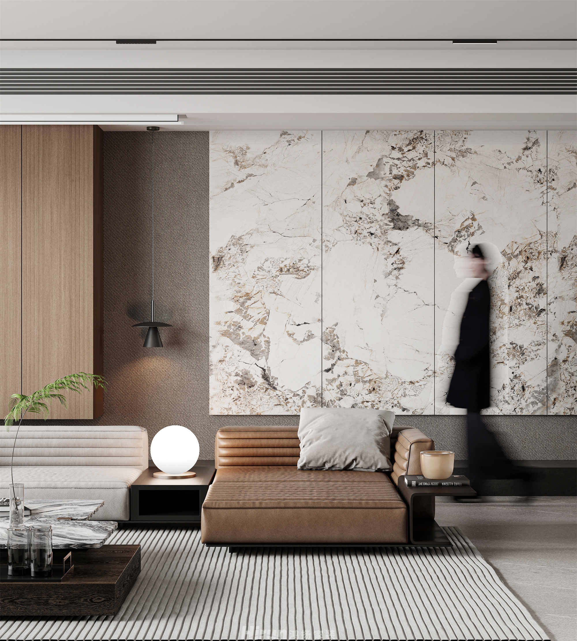 建發玖洲和璽140㎡雅致現代四居室 裝修案例效果圖-8