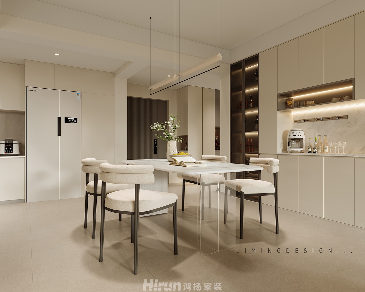 保利國際141㎡北歐之光四居室 裝修案例效果圖-7