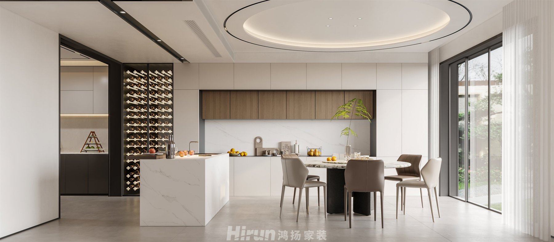 龍沐灣別墅500㎡雅致現代別墅 裝修案例效果圖-4