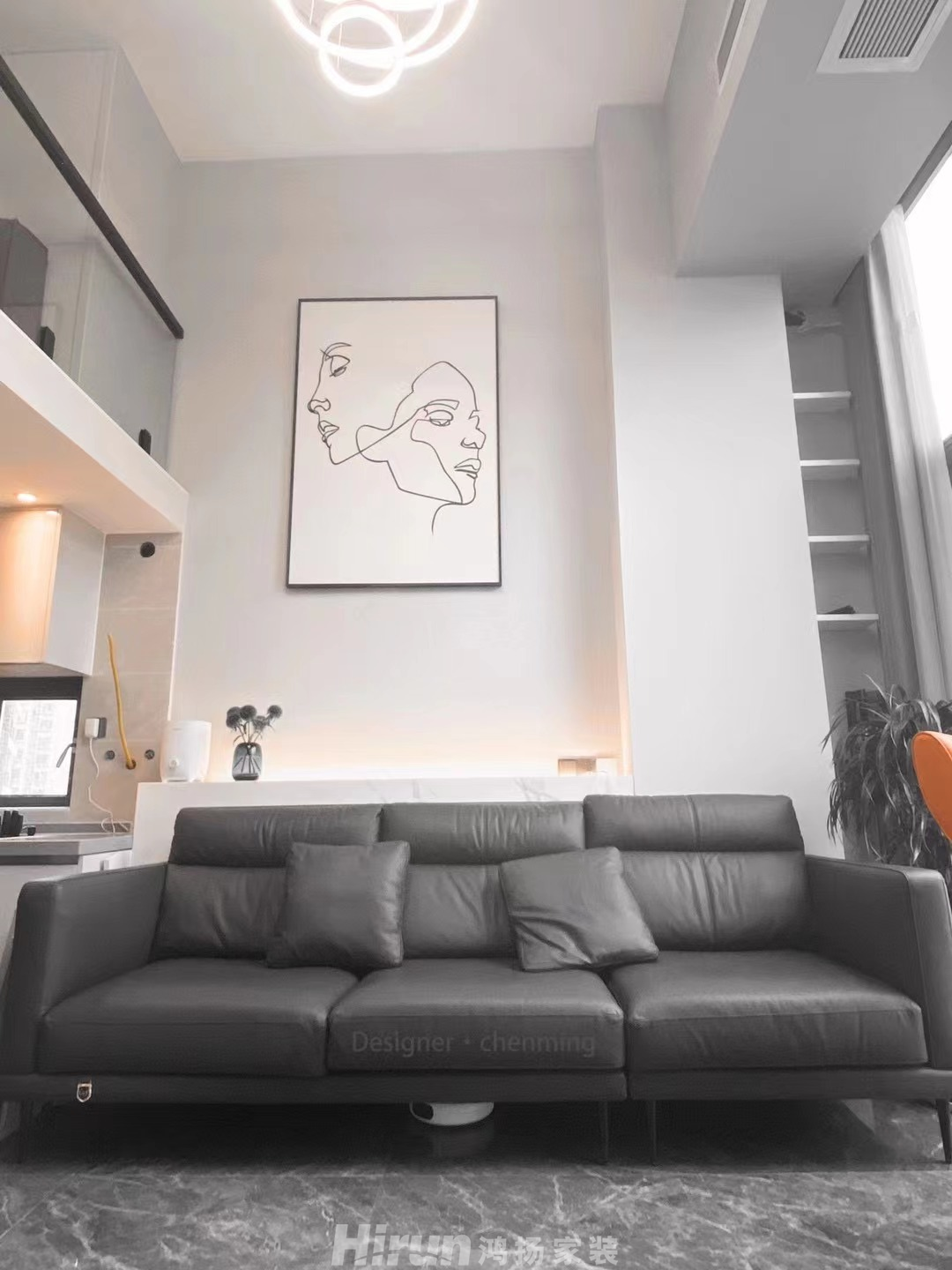 錢隆世家40㎡雅致現代公寓 裝修案例效果圖-1