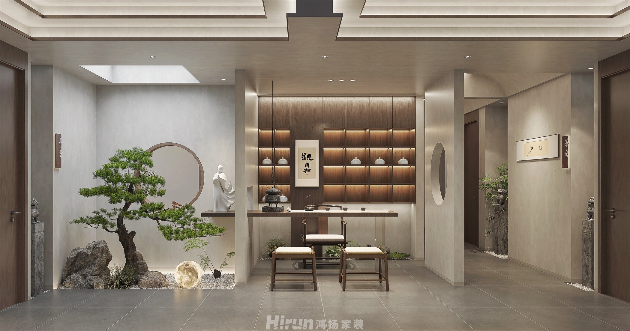 順天御嶺會所300㎡意境東方別墅 裝修案例效果圖-2