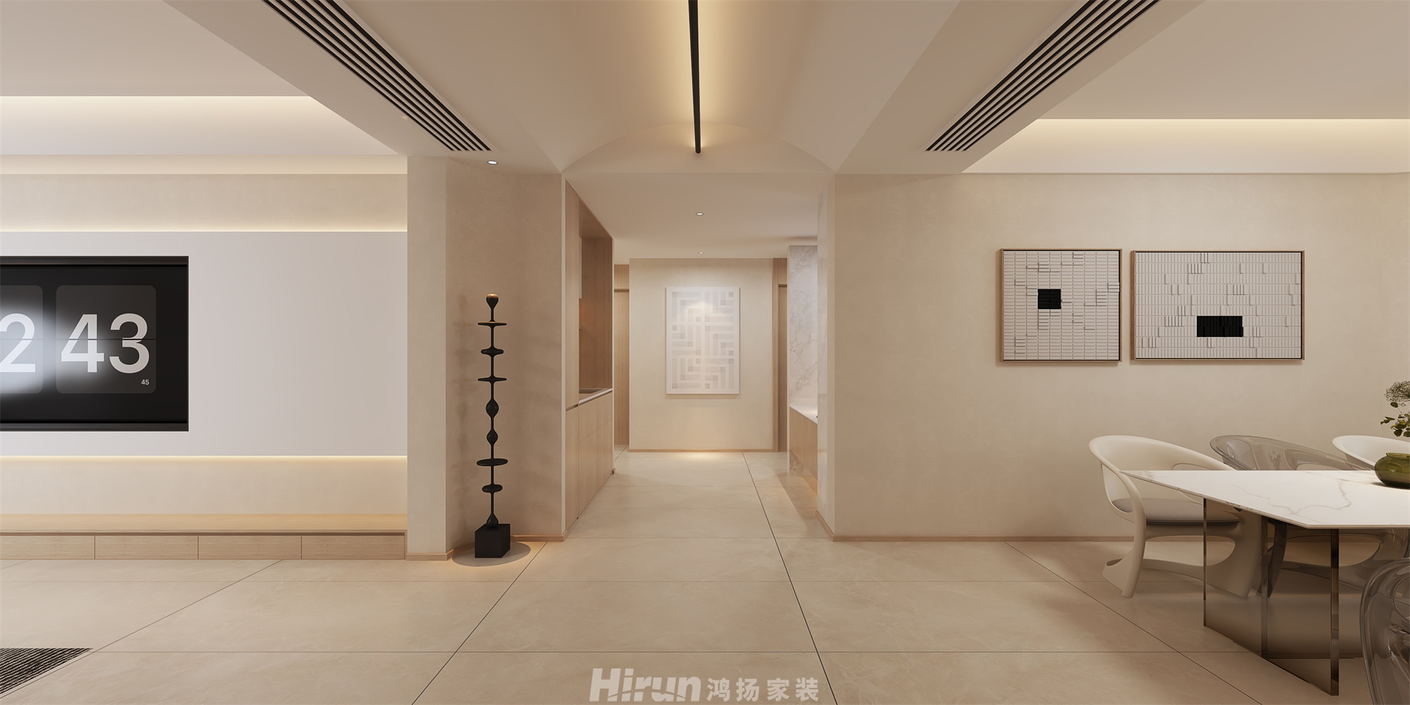 步步高新天地216㎡北歐之光大平層 裝修案例效果圖-1