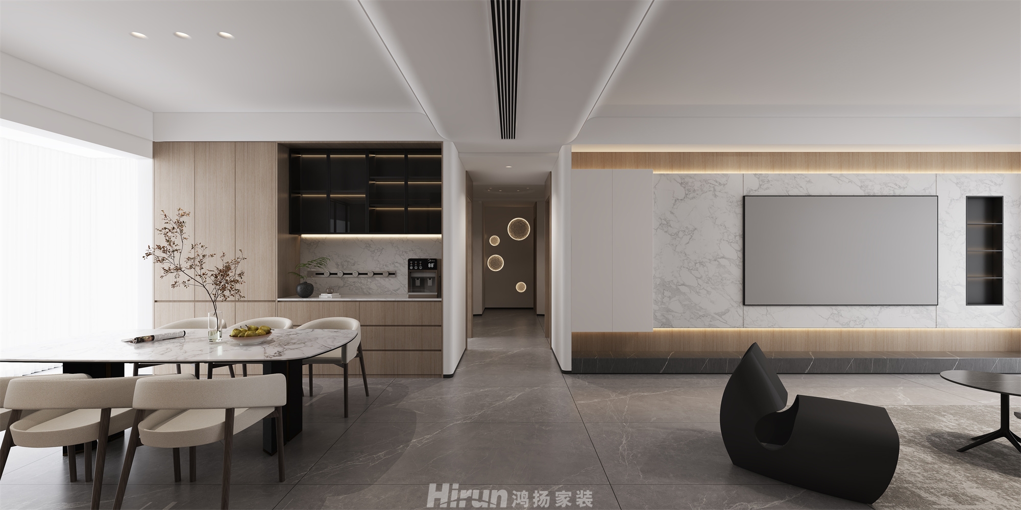 碧桂園天璽210㎡北歐之光大平層 裝修案例效果圖-1