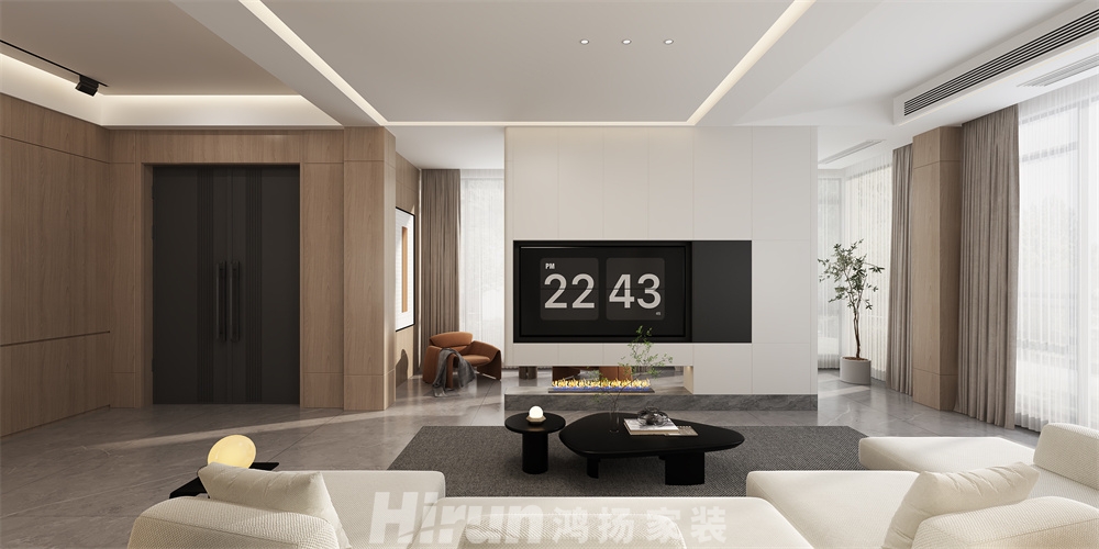 私宅380㎡雅致現代別墅 裝修案例效果圖-1