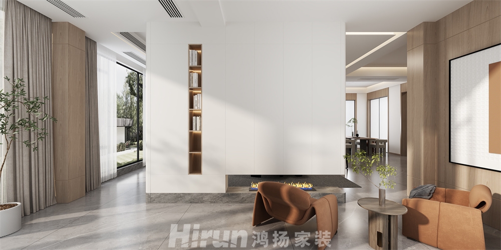 私宅380㎡雅致現代別墅 裝修案例效果圖-2