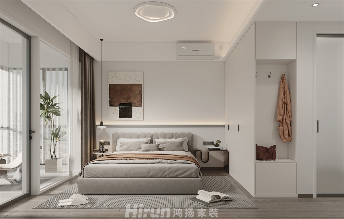 半島城央119㎡雅致現(xiàn)代三居室 裝修案例效果圖-4