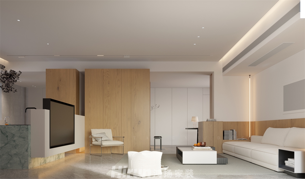 福天藏郡院子204㎡北歐之光大平層 裝修案例效果圖-3