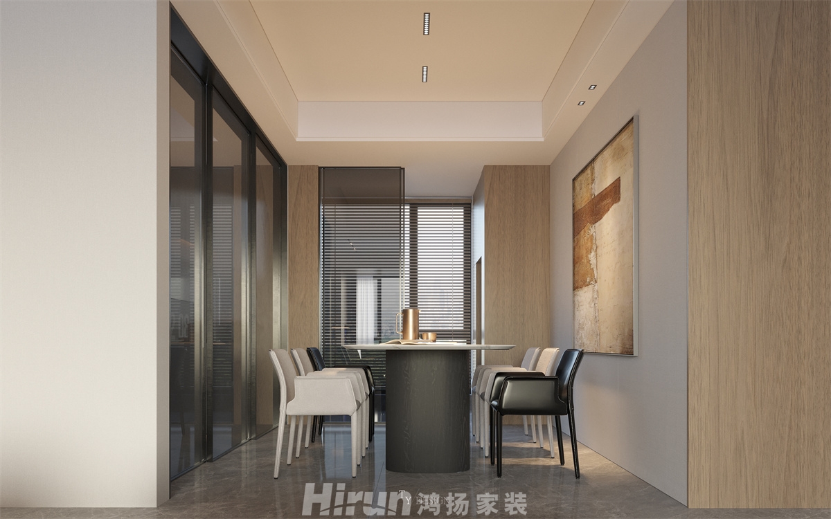 龍湖春江天曜142㎡新裝飾主義四居室 裝修案例效果圖-4