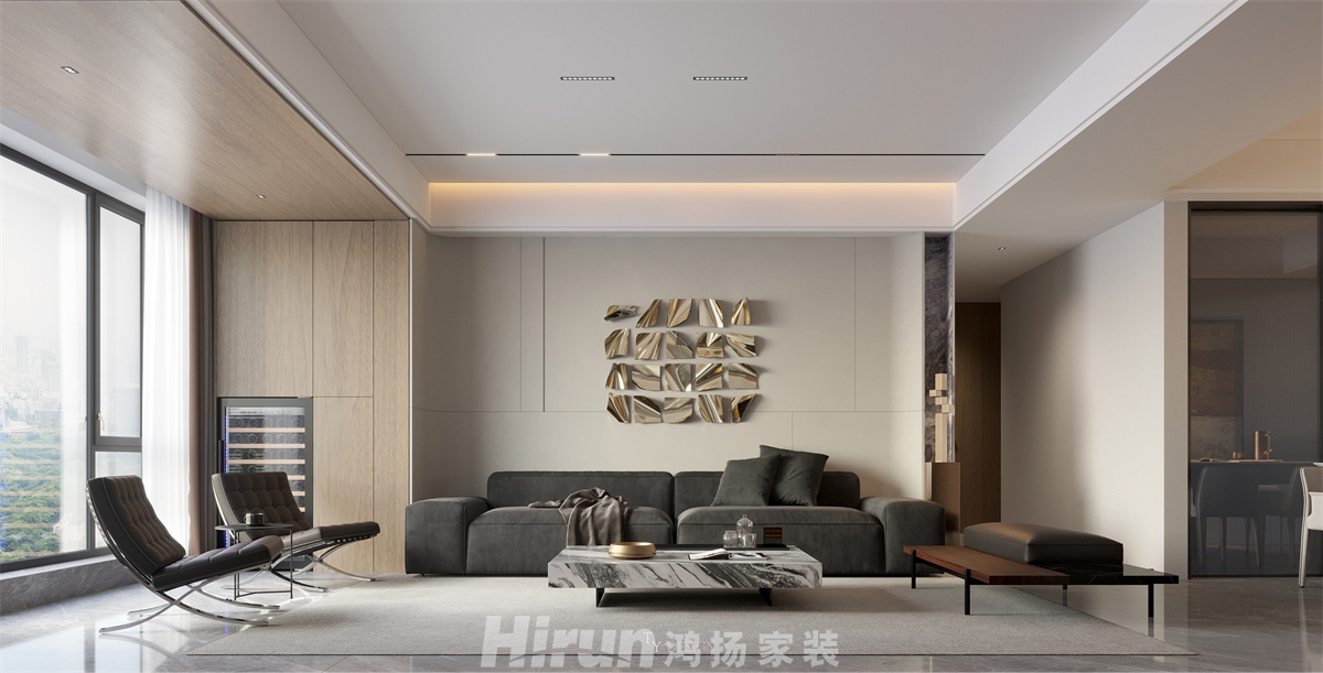 龍湖春江天曜142㎡新裝飾主義四居室 裝修案例效果圖-3