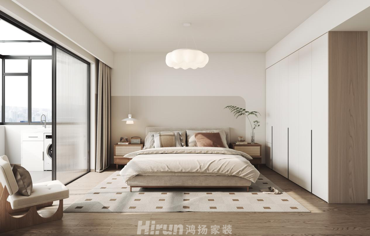 中央綠城200㎡北歐之光大平層 裝修案例效果圖-2