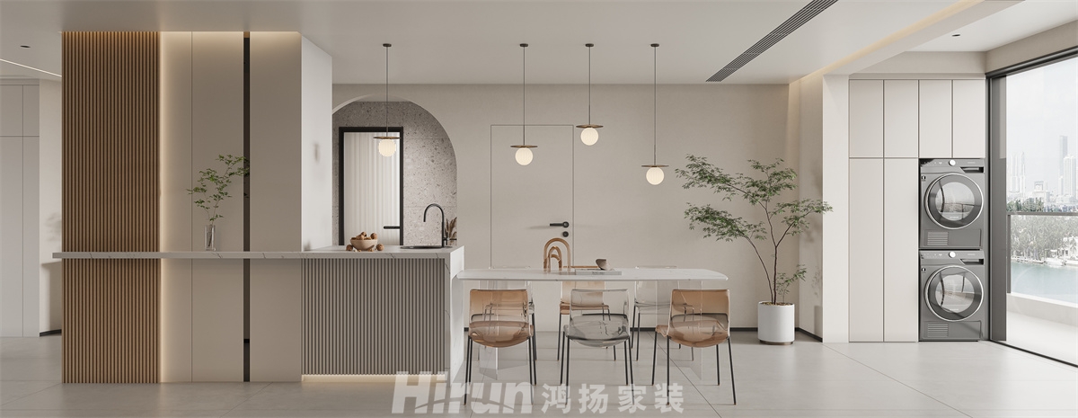 濱湖灣160㎡北歐之光四居室 裝修案例效果圖-2