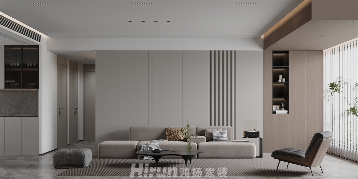 龍湖天辰原著170㎡新裝飾主義四居室 裝修案例效果圖-1