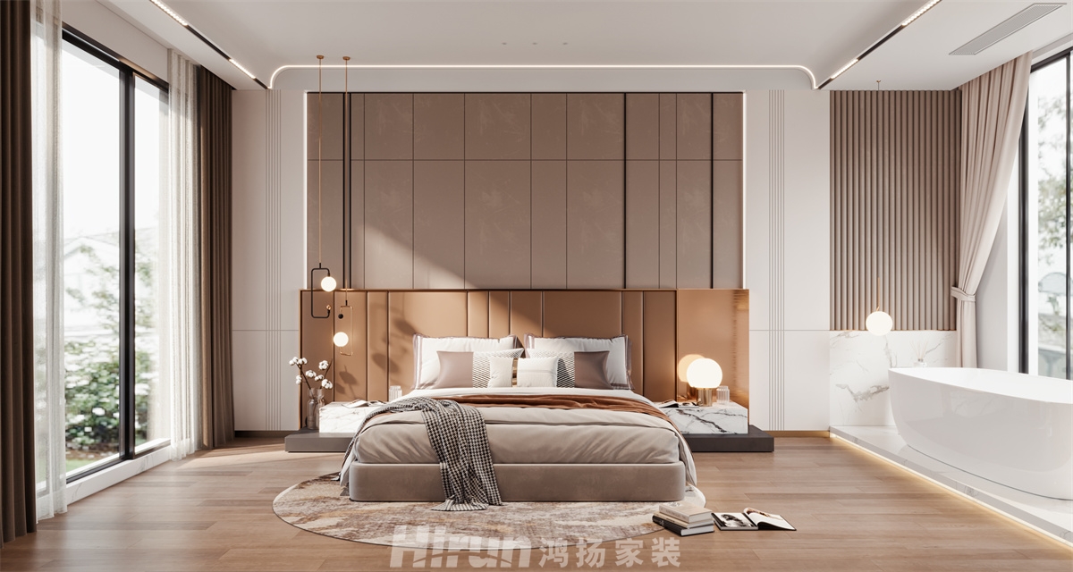 保利麓谷林語400㎡新裝飾主義別墅 裝修案例效果圖-2