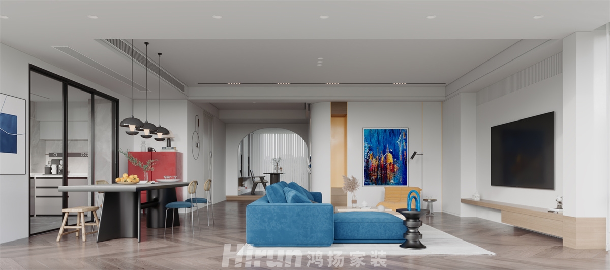 卓越淺水灣220㎡藝術室界四居室 裝修案例效果圖-1