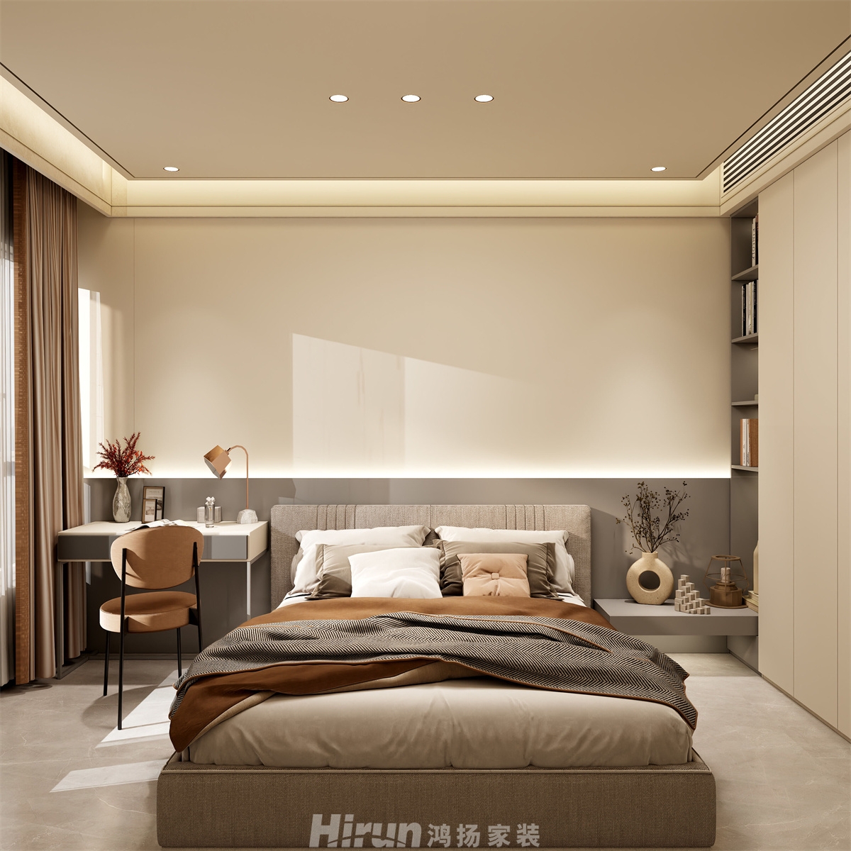 麓云國際320㎡雅致現代大平層 裝修案例效果圖-5