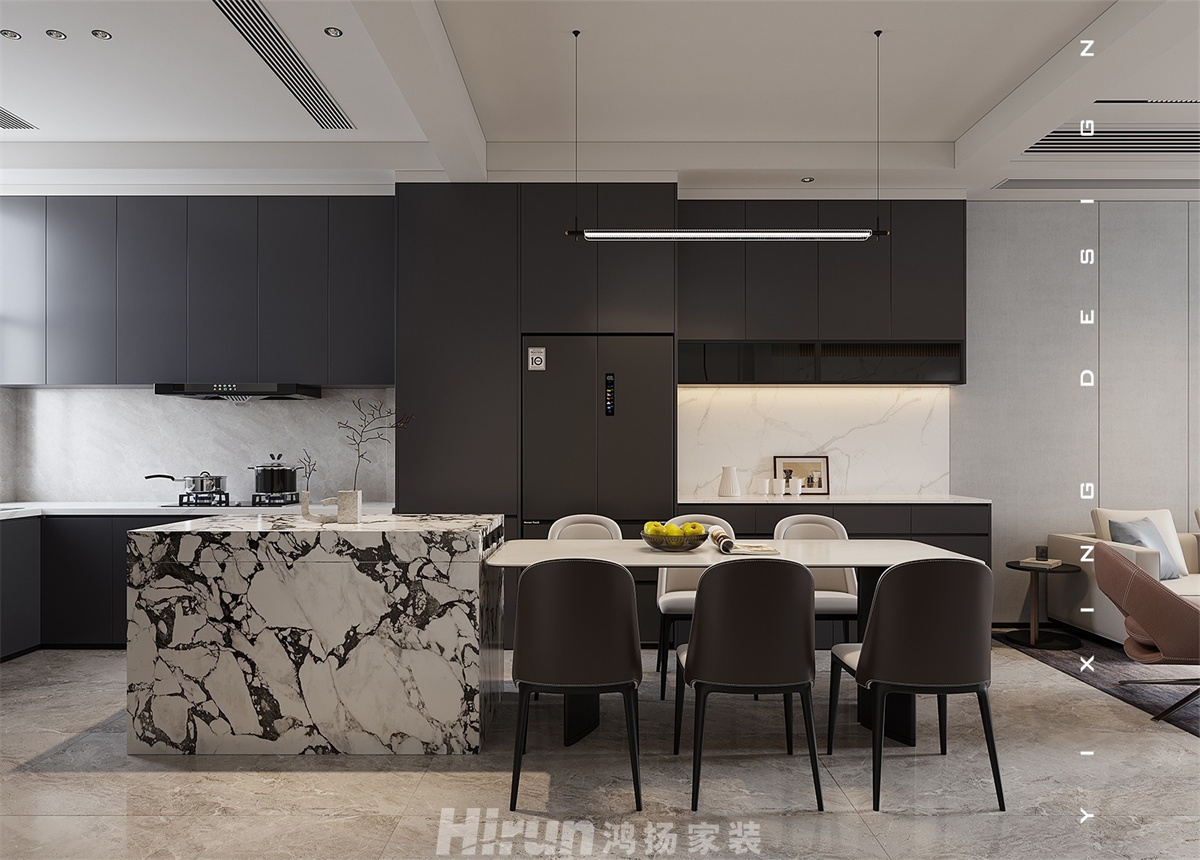 湖山賦300㎡雅致現代別墅 裝修案例效果圖-2