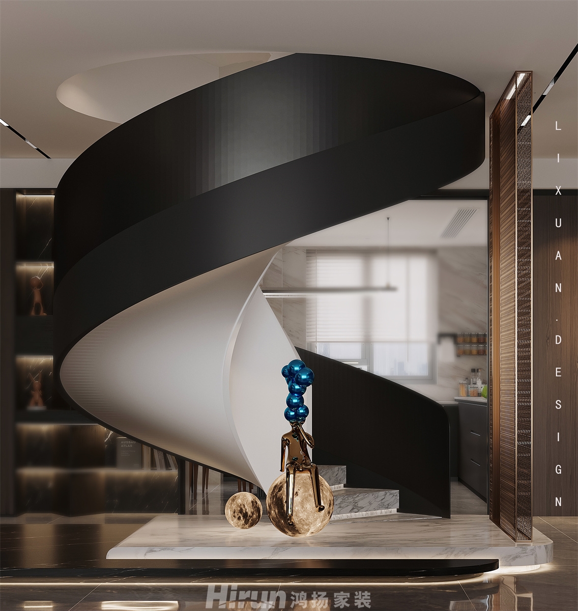 保利天匯170㎡雅致現代大平層 裝修案例效果圖-3