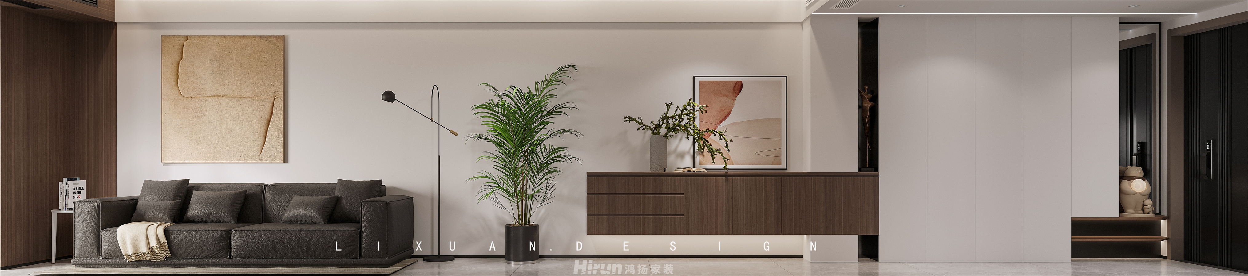 北辰瀚江府121㎡雅致現代三居室 裝修案例效果圖-7