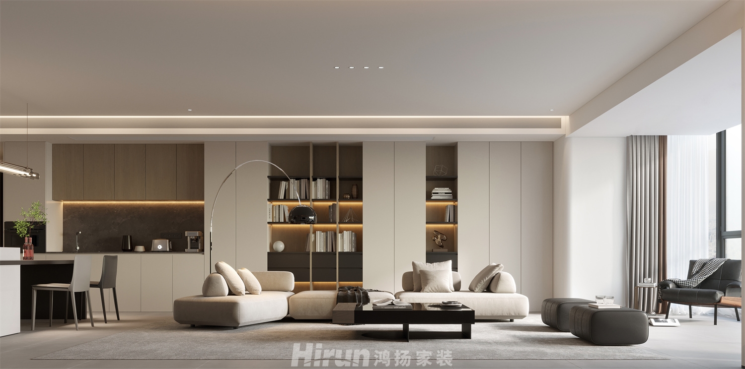 和順府140㎡新裝飾主義四居室 裝修案例效果圖-3