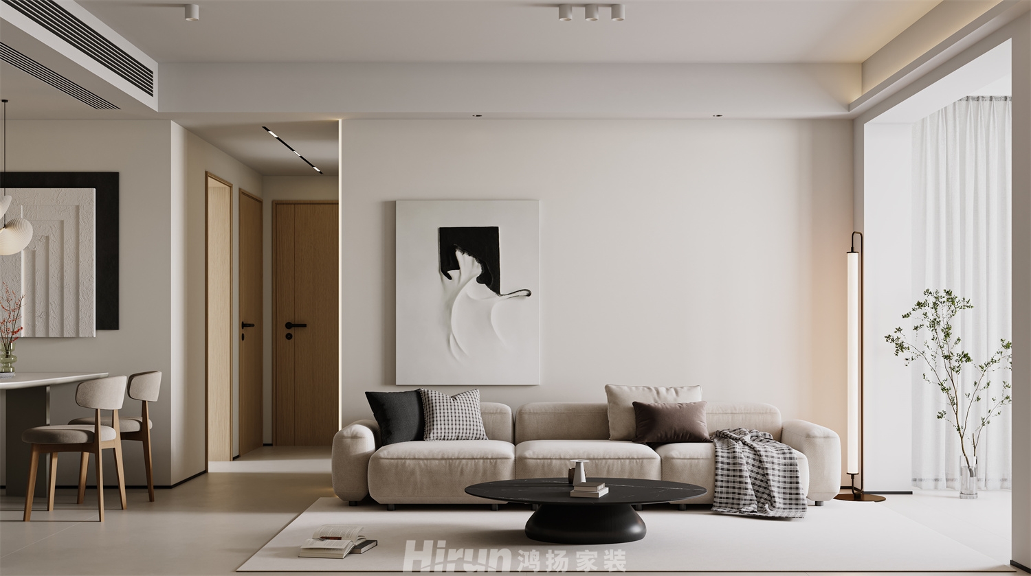 環球融創會展上東區139㎡雅致現代四居室 裝修案例效果圖-7