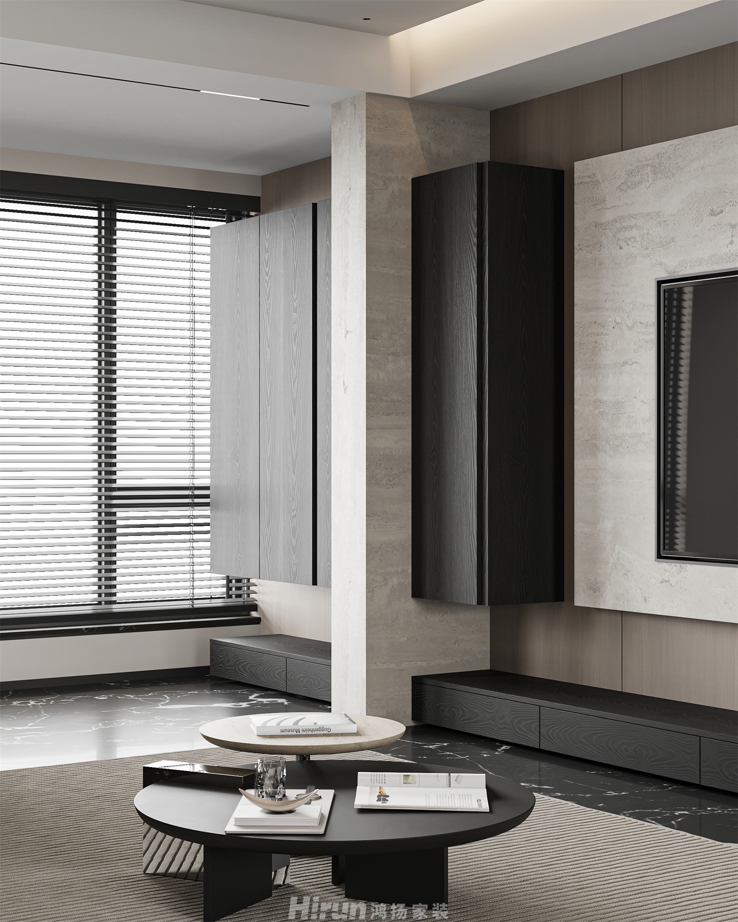 廣潤福園132㎡雅致現代三居室 裝修案例效果圖-7