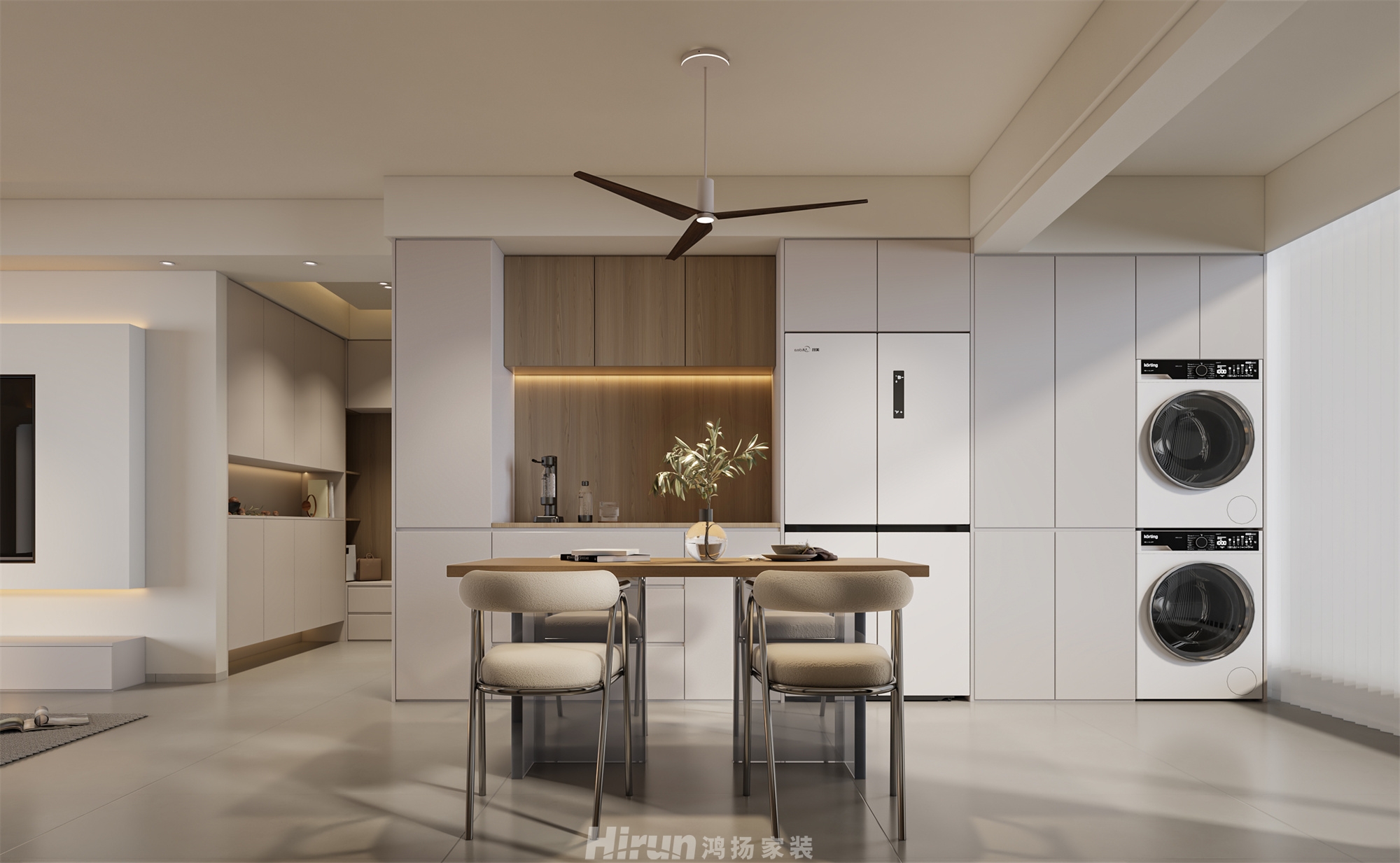 保利北中心143㎡北歐之光四居室 裝修案例效果圖-4