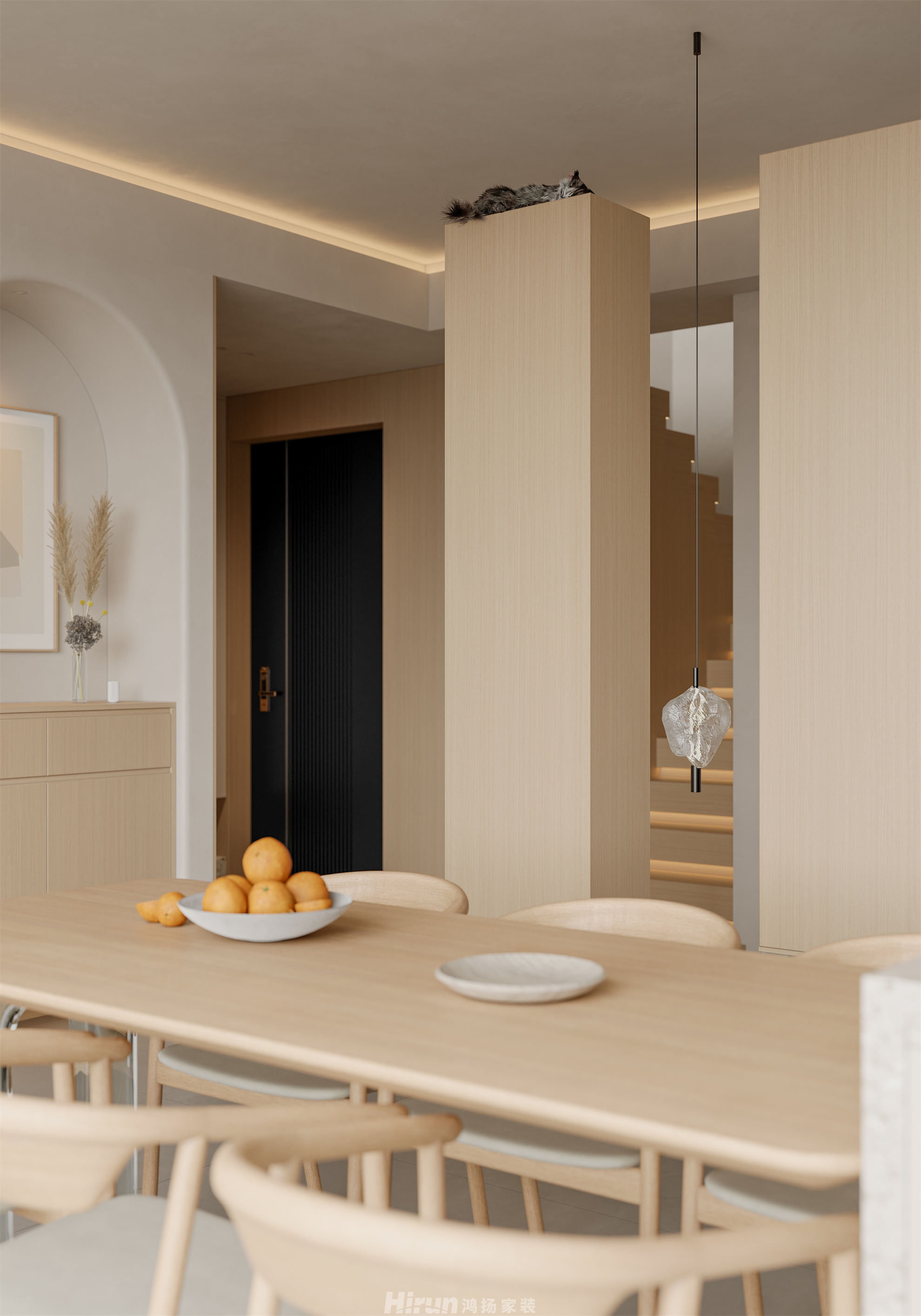 萬(wàn)境松雅255㎡極簡(jiǎn)侘寂疊墅 裝修案例效果圖-3