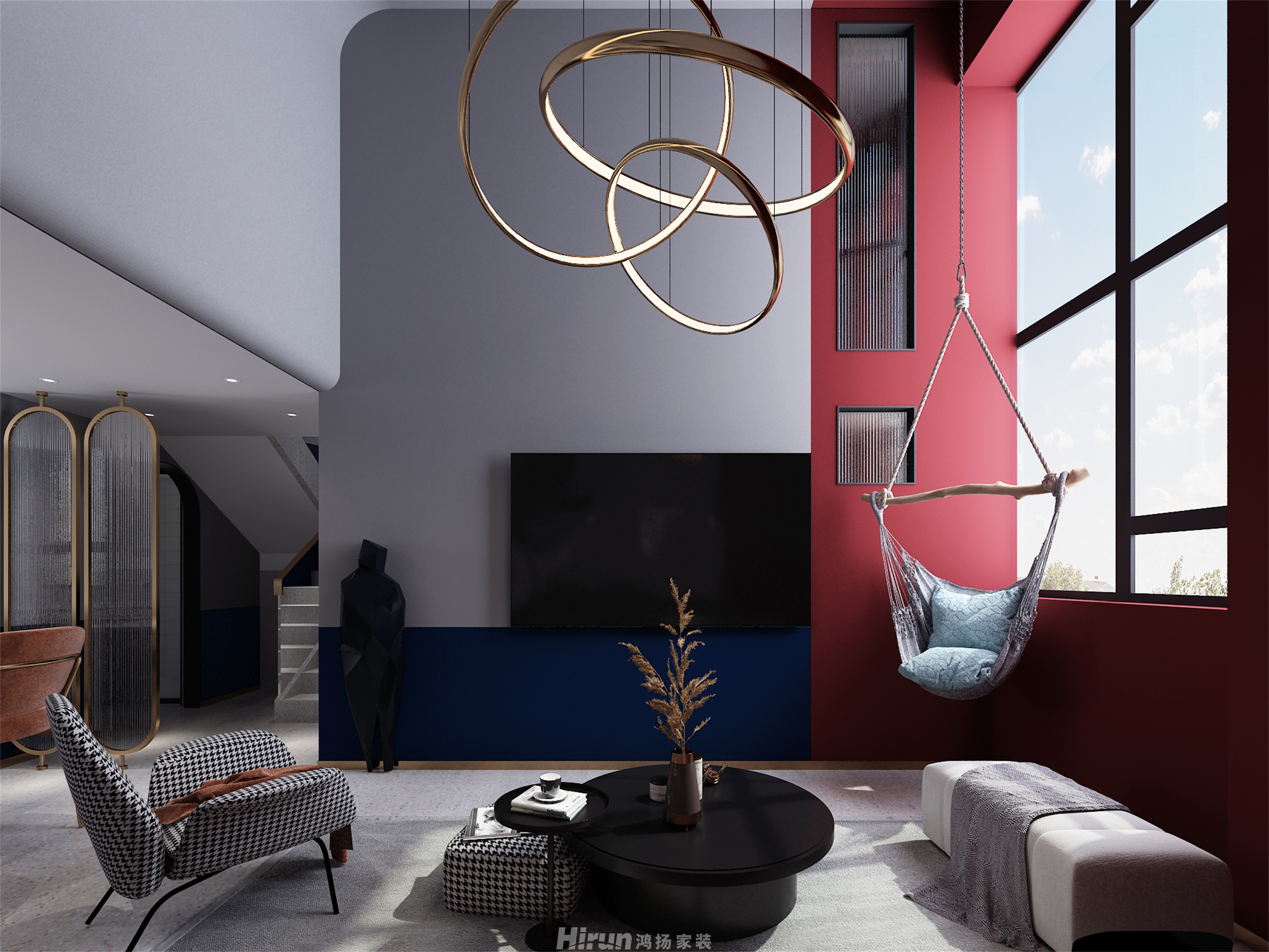 達美西湖灣47㎡優雅繽紛公寓 裝修案例效果圖-2