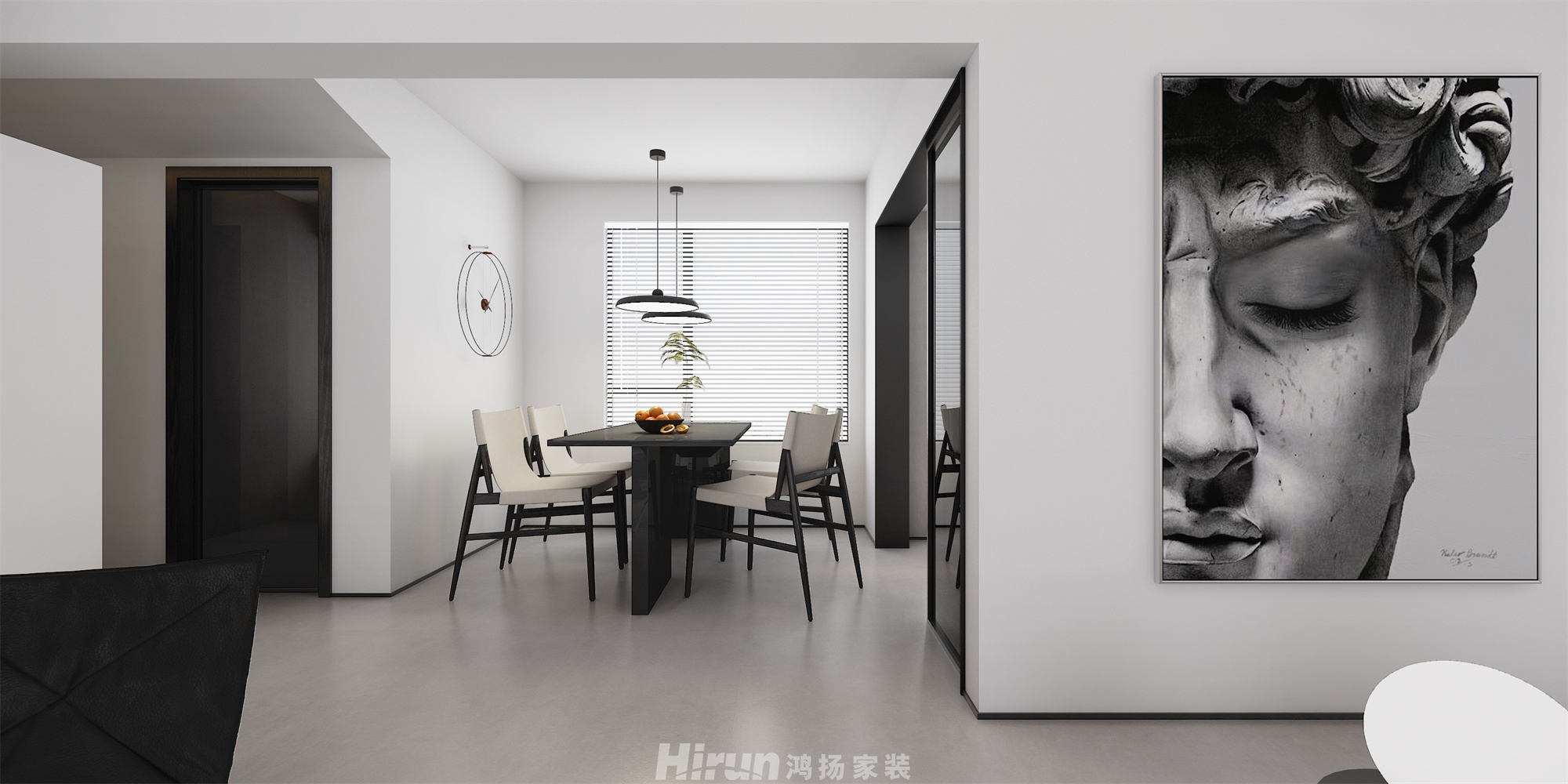 鳳凰城195㎡極簡侘寂大平層 裝修案例效果圖-1