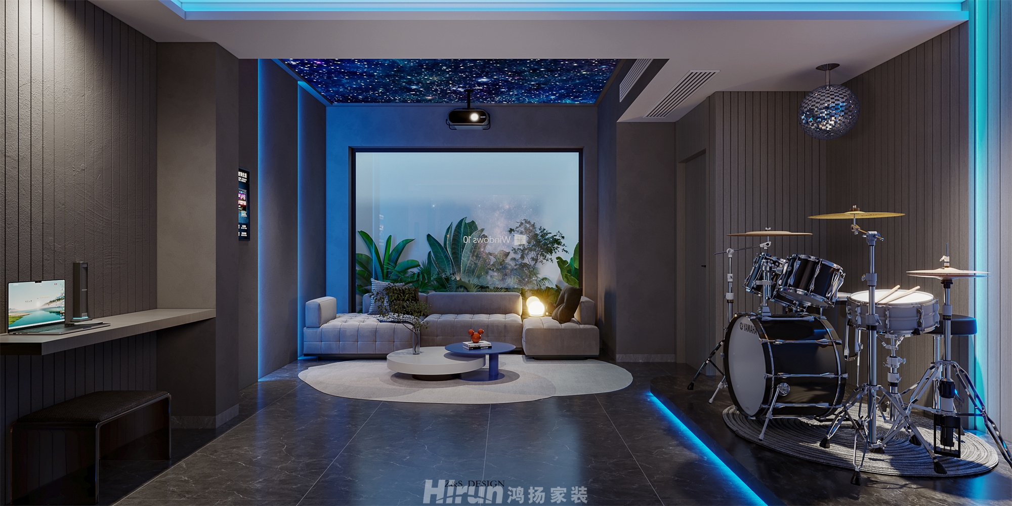 大漢湖山閱540㎡雅致現代別墅 裝修案例效果圖-7