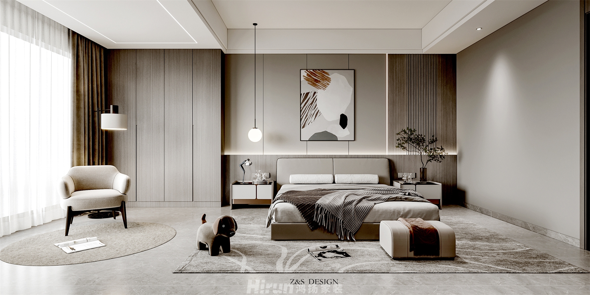 大漢湖山閱540㎡雅致現代別墅 裝修案例效果圖-4