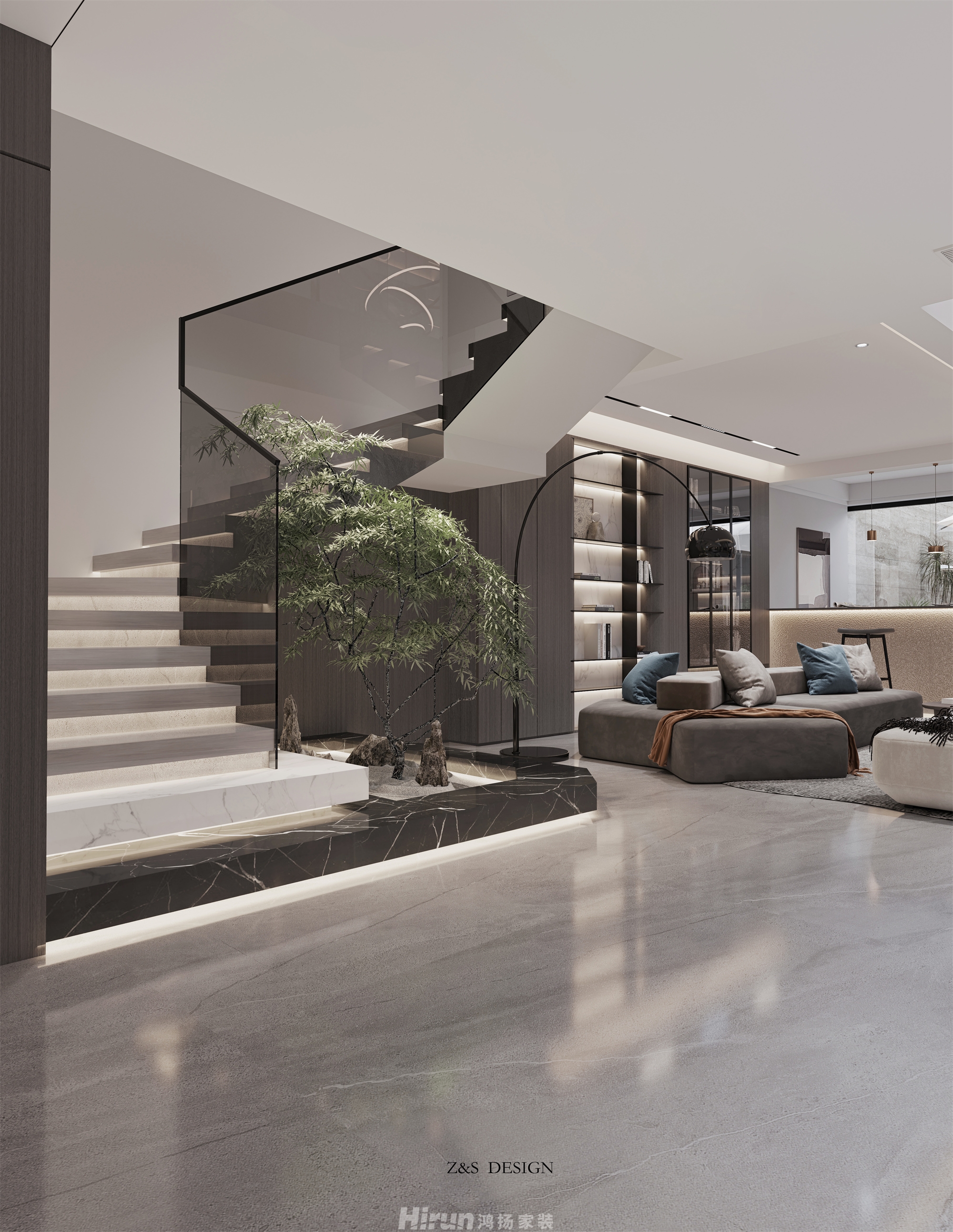 大漢湖山閱540㎡雅致現代別墅 裝修案例效果圖-12