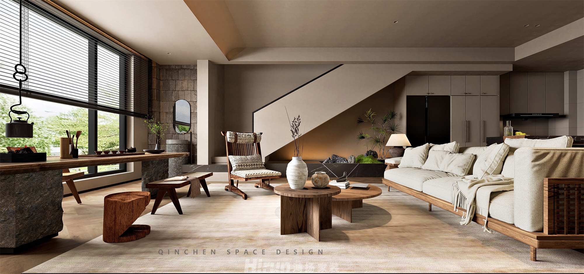 建發和著300㎡復古風潮疊墅 裝修案例效果圖-5