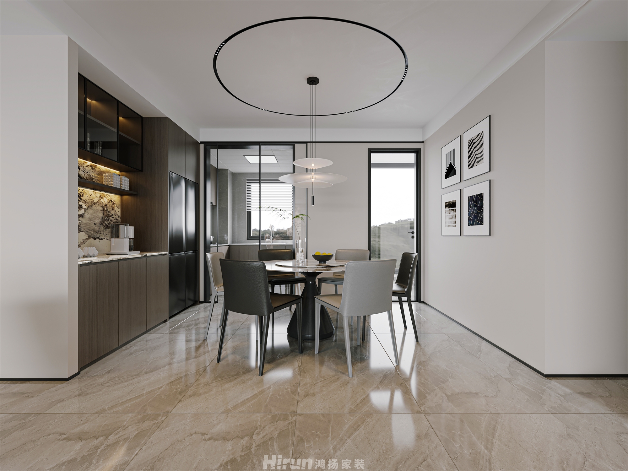 大都匯天悅170㎡新裝飾主義四居室 裝修案例效果圖-2