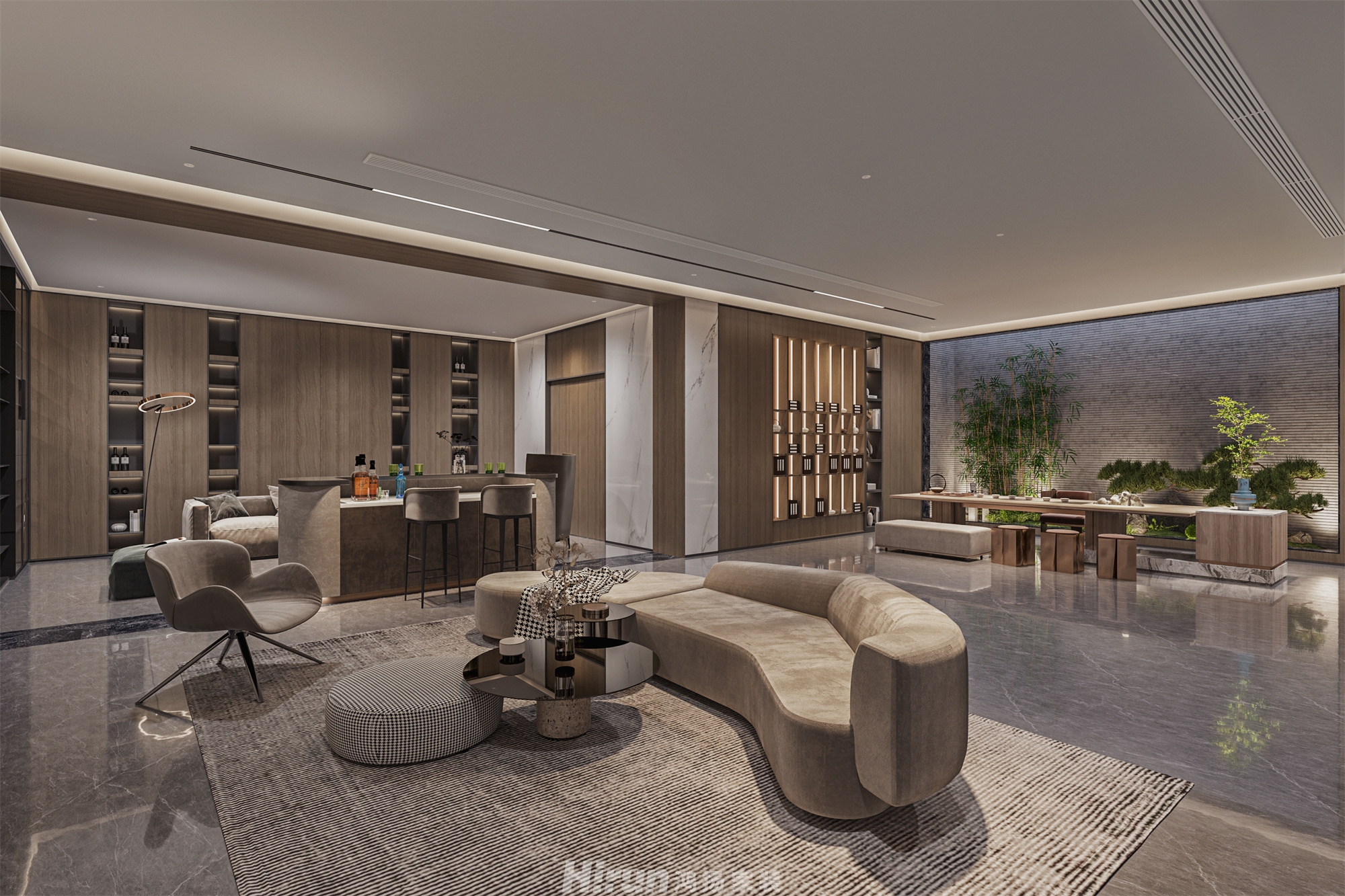 桃李江楠320㎡意境東方別墅 裝修案例效果圖-4