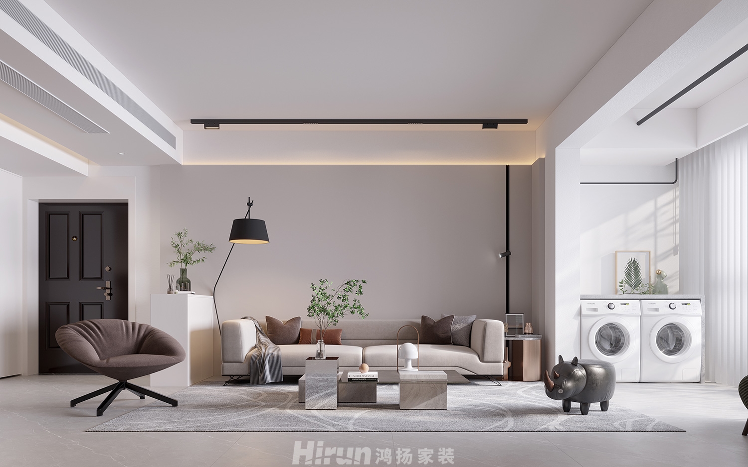 清溪川九號140㎡雅致現代四居室 裝修案例效果圖-2