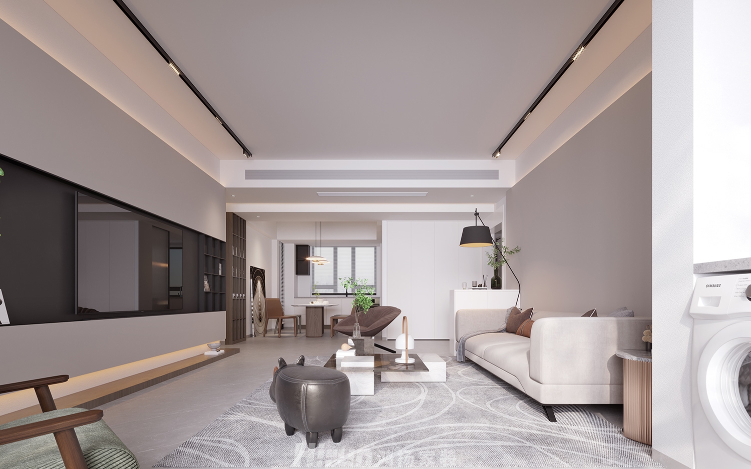 清溪川九號140㎡雅致現代四居室 裝修案例效果圖-4