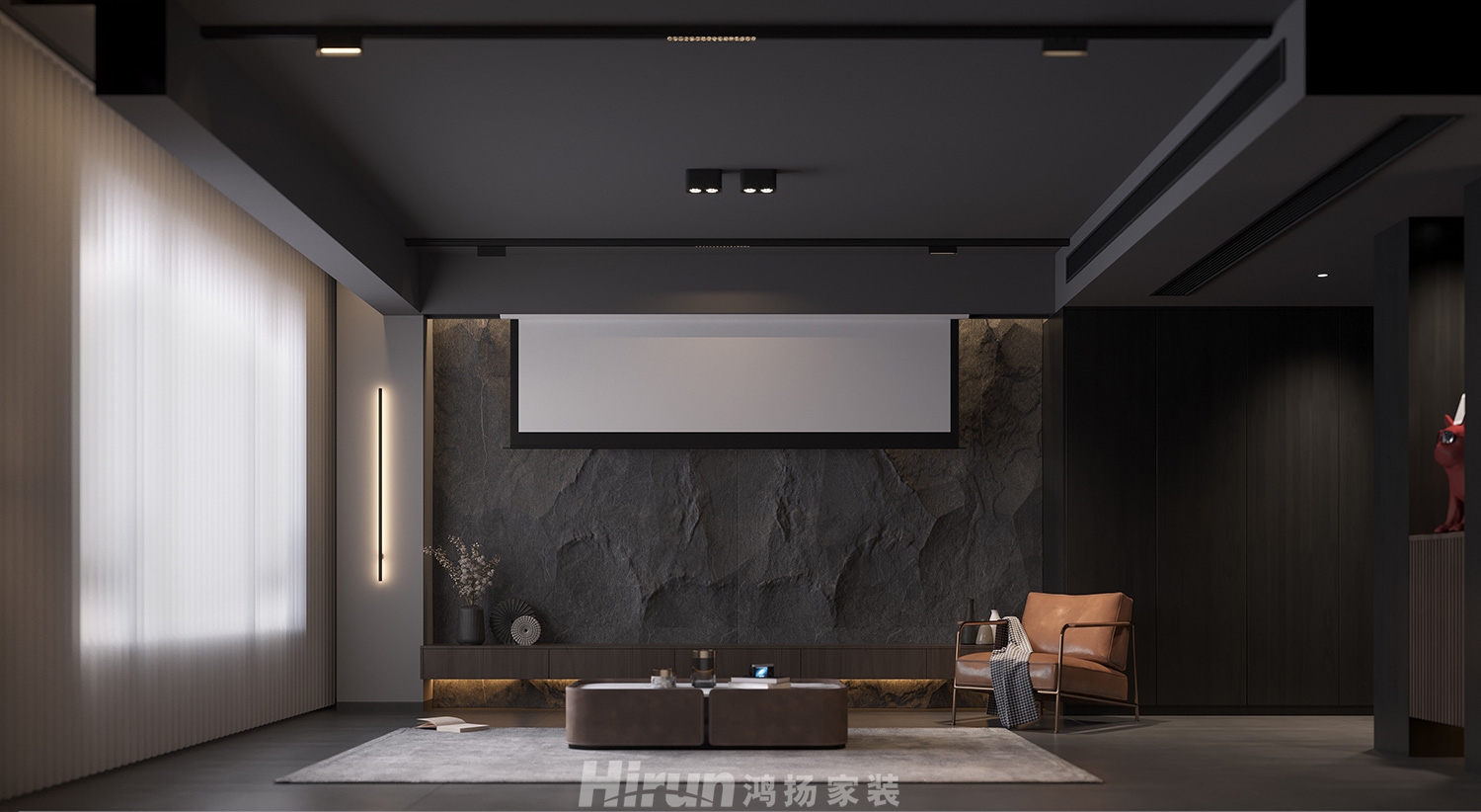 上庭苑150㎡雅致現代四居室 裝修案例效果圖-3