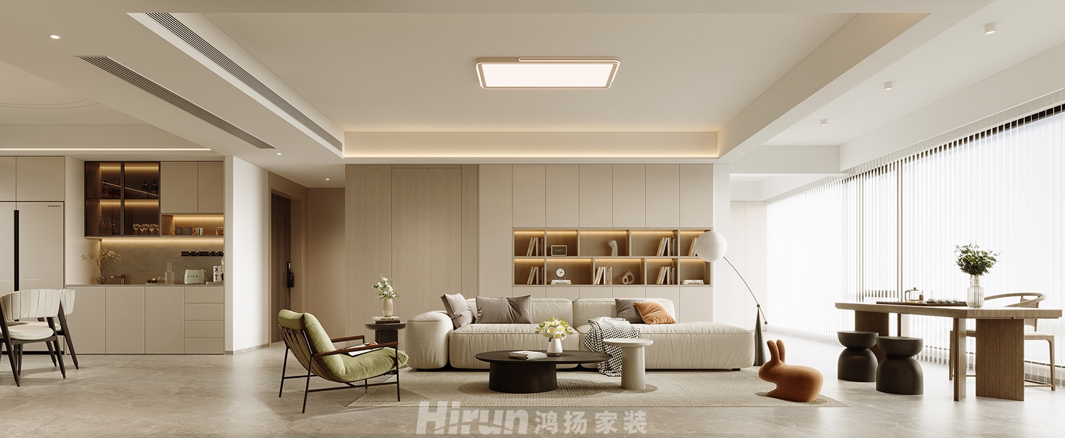 洋湖映190㎡雅致現代大平層 裝修案例效果圖-4