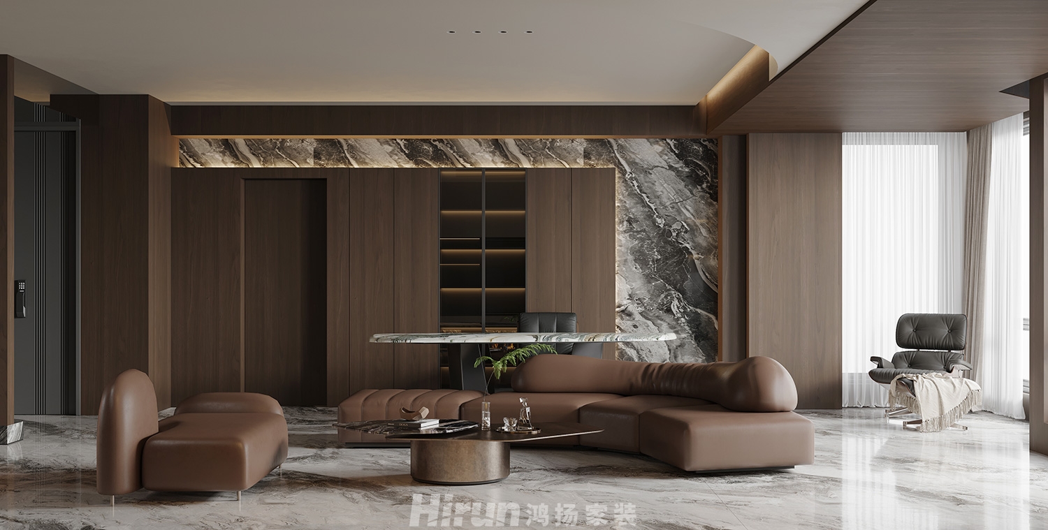 洋湖天序170㎡雅致現代四居室 裝修案例效果圖-2