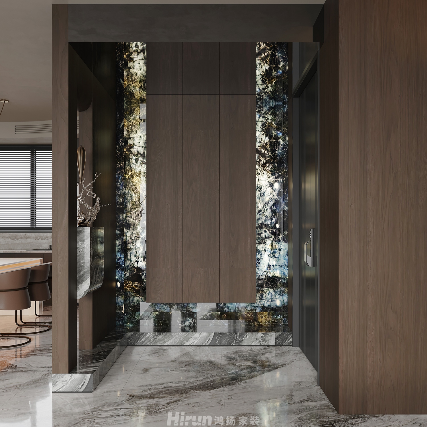 洋湖天序170㎡雅致現代四居室 裝修案例效果圖-6