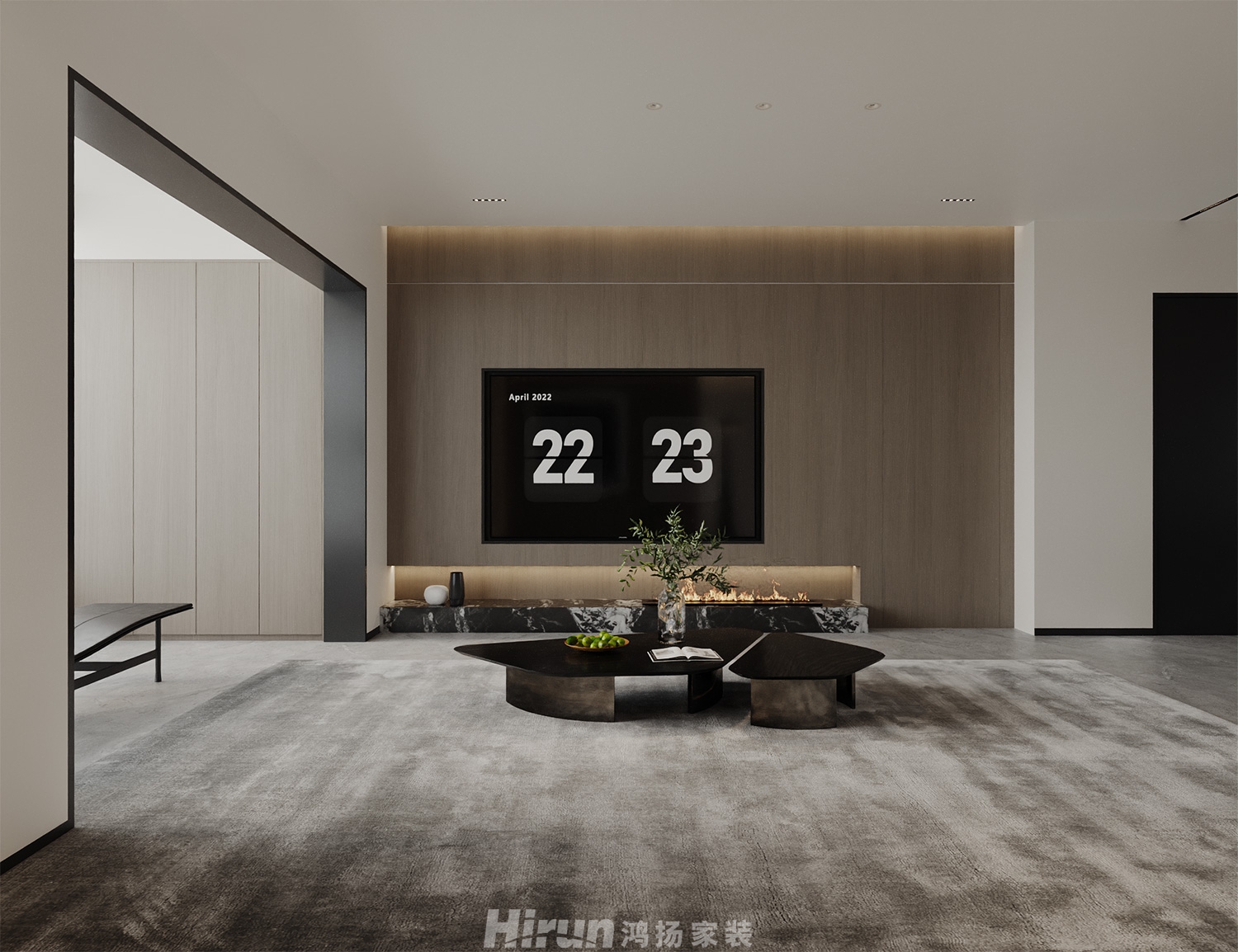 茂華國際湘160㎡雅致現(xiàn)代四居室 裝修案例效果圖-1