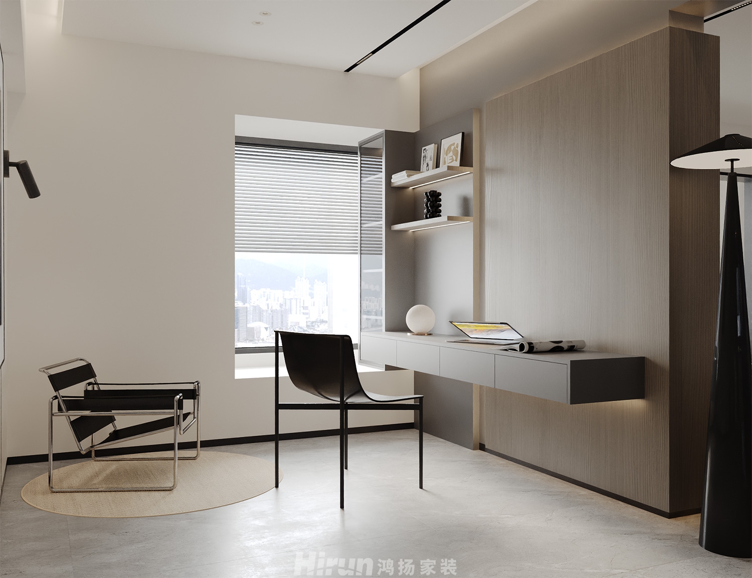 茂華國際湘160㎡雅致現(xiàn)代四居室 裝修案例效果圖-3