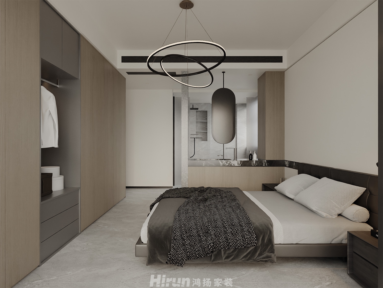 茂華國際湘160㎡雅致現(xiàn)代四居室 裝修案例效果圖-6