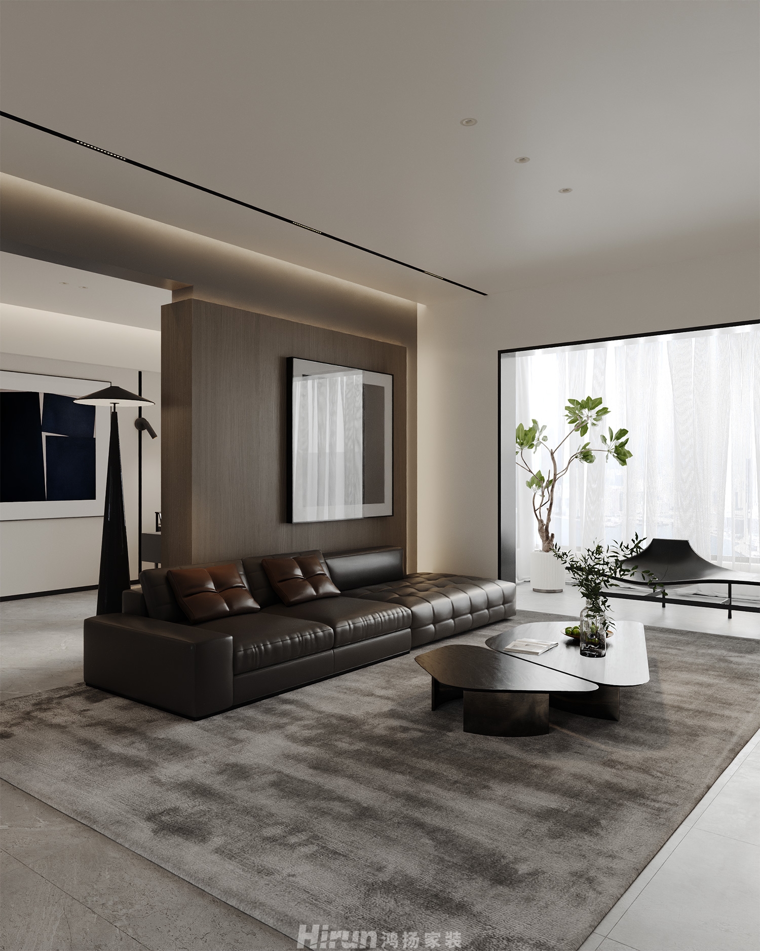 茂華國際湘160㎡雅致現(xiàn)代四居室 裝修案例效果圖-4