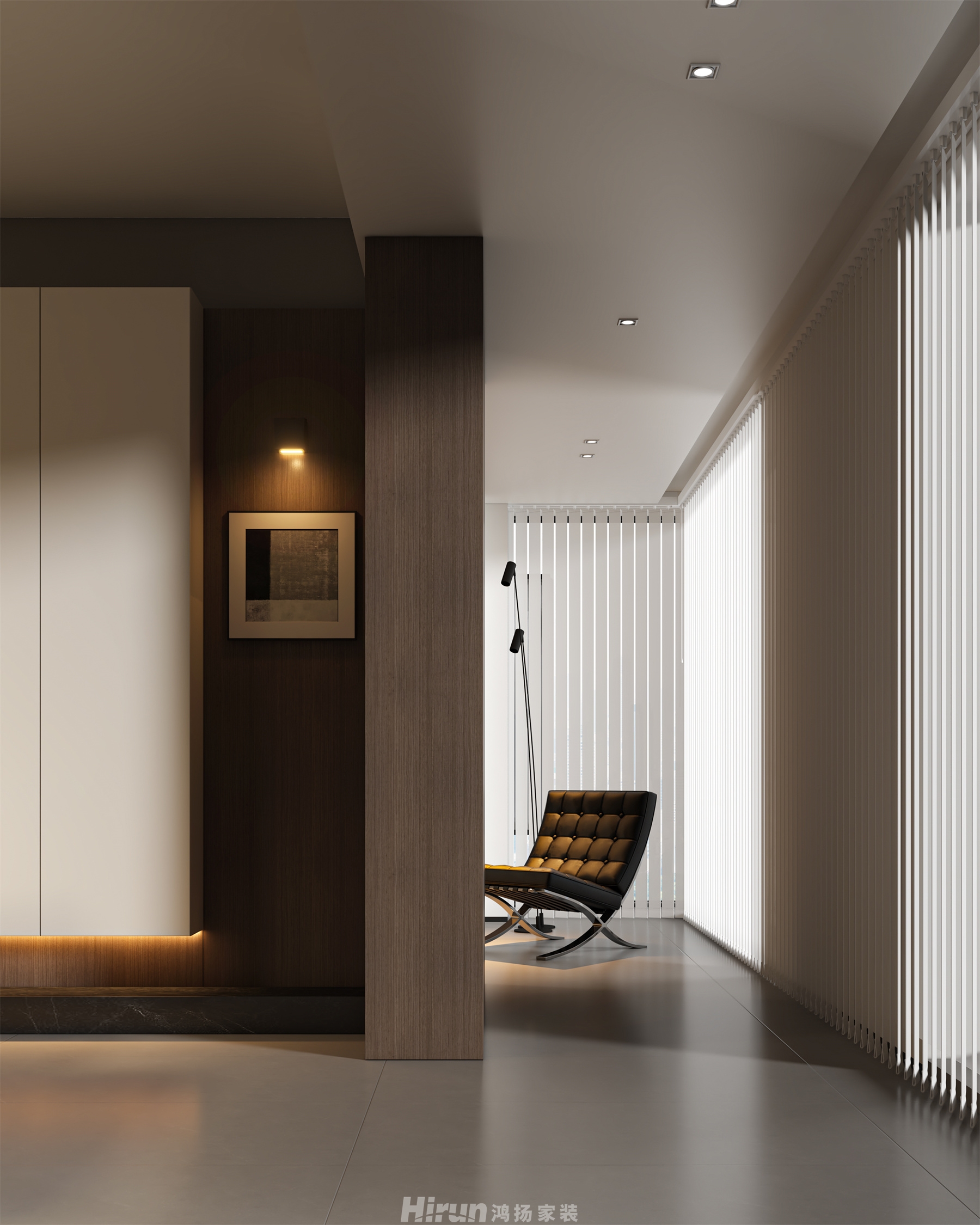 金碧文華160㎡雅致現代三居室 裝修案例效果圖-7