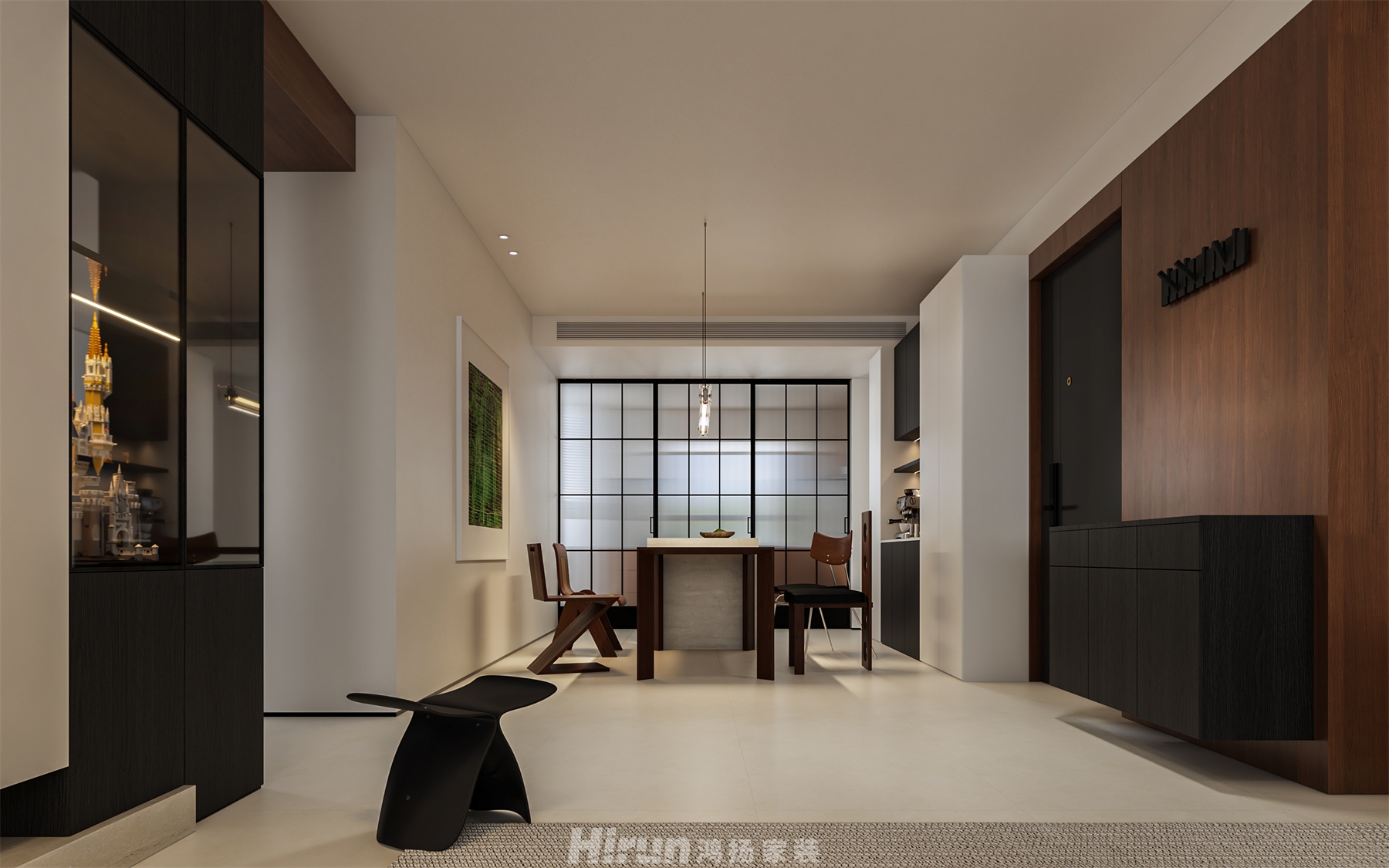 森林城160㎡復古風潮四居室 裝修案例效果圖-2