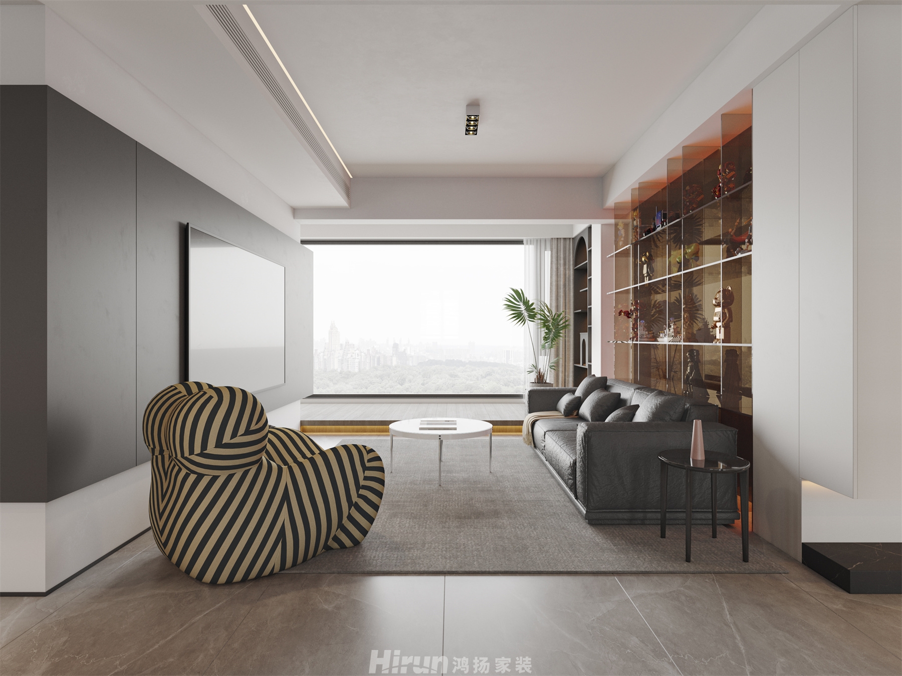 百世云境140㎡雅致現代四居室 裝修案例效果圖-2